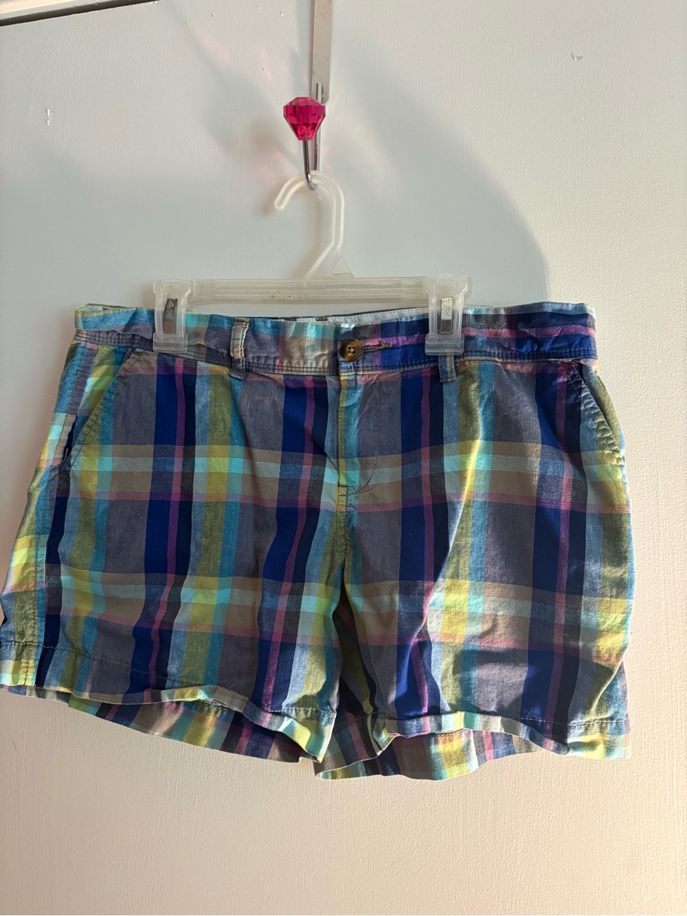 Vintage Old Navy Women’s Multicolor Plaid Cotton Shorts